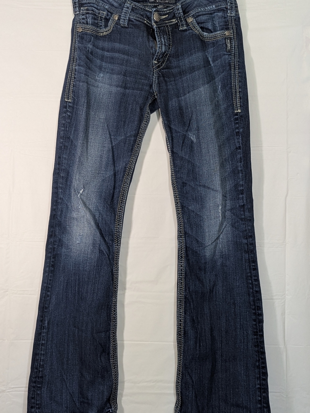 Silver Jeans Suki Surplus Bootcut Jeans Women's 30x34 Dark Wash Mid Rise Stretch